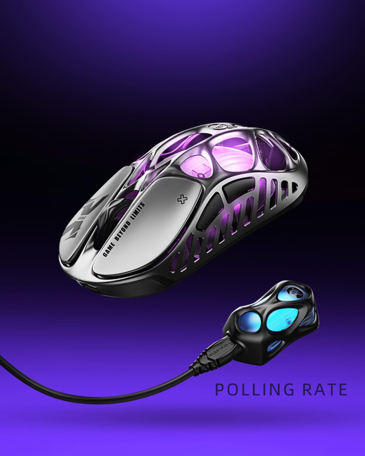 GravaStar Mercury X Pro Wireless Gaming Mouse - Interstellar Silver GravaStar Mercury X Pro Wireless Gaming Mouse - Interstellar Silver